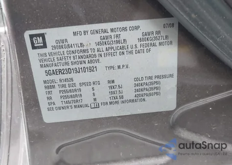 2009 Buick Enclave Cxl from USA, damaged, VIN 5GAER23D19J101921